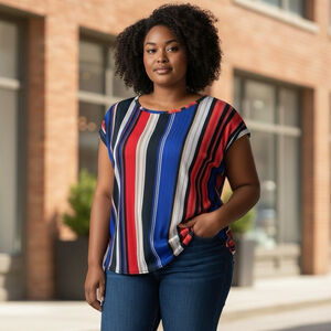 🌻 Suzy Shier Multicoloured Short Sleeve Top #119